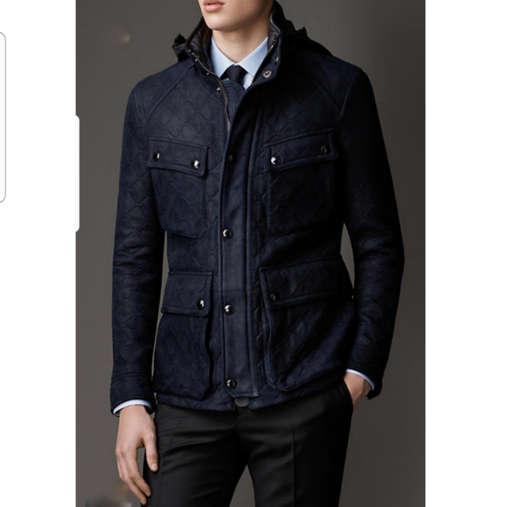 Burberry coat suede/leather jacket
